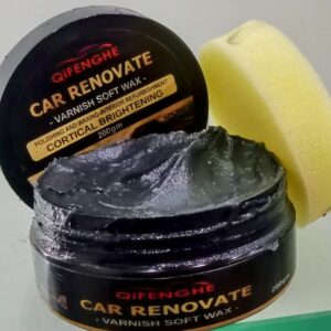 QIFENGHE Car Plastic Restorer - Auto Interior & Panel Renewal Wax Coating Agent Car Wax Car Wax Polish 200gm + sponge