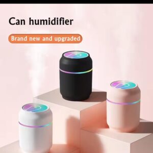 Creative Zip-top Can Air Humidifier USB Mist Maker Fogger with Colorful LED Light for Home Car Portable
