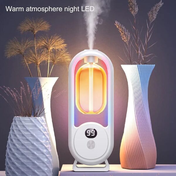 Wall Mounted Essential Oil Diffuser Rechargeable Timed Spray Digital Display Air Freshener - Image 4