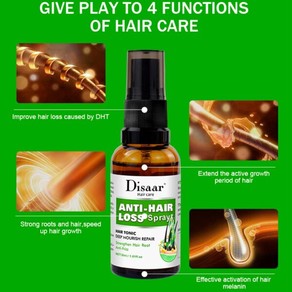 Anti-Hair Loss Spray Tonic Deep Moisturize Nourish Repair Strengthen Hair Root Anti-Frizz Care 30ml - Image 5