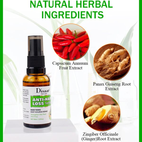 Anti-Hair Loss Spray Tonic Deep Moisturize Nourish Repair Strengthen Hair Root Anti-Frizz Care 30ml - Image 7
