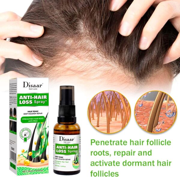 Anti-Hair Loss Spray Tonic Deep Moisturize Nourish Repair Strengthen Hair Root Anti-Frizz Care 30ml - Image 9