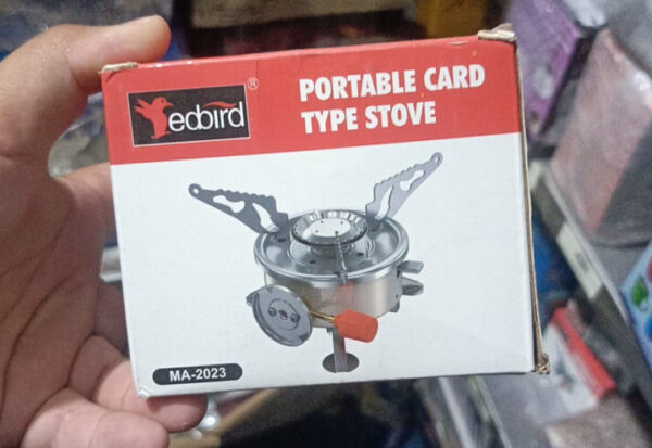 Camping Stoves Folding Outdoor Gas Stove Card Type Palm Square furnace - Image 2
