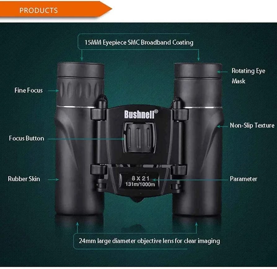 Telescope Compact Folding Binoculars with BAK4 Prism,HD Professional Vision Clear Bird Watching Binoculars for Kids - Image 6