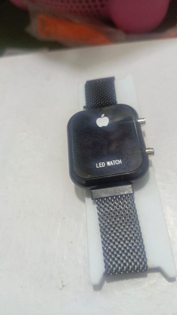 black New Magnet Chain Digital LED Watch For Mens & Womens (without box ) - Image 3
