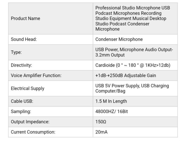Podcast Mic Set With Live Sound Card,condenser Microphone With Rechargeable 12 Kinds Of Auxiliary Background For Karaoke Singing, Youtube Recording - Image 3