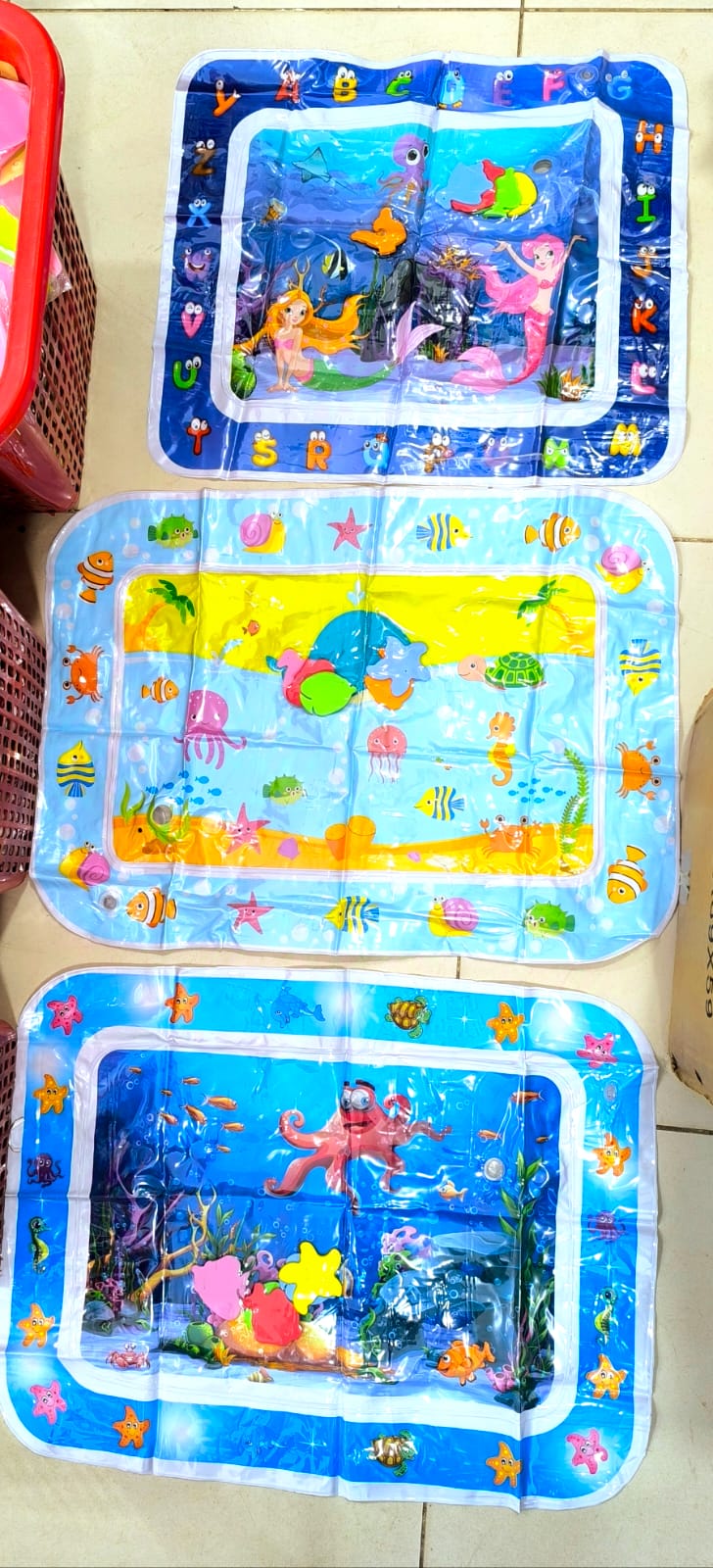 Sale Inflatable Leakproof Water Mat For Kids /  Inflatable Tummy Time Mat -  (Random color) - Image 3