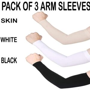 pack of 3 arm sleeve From the Sun, Long-Sleeved Gloves for All Outdoor Sports, for UV Protection for Cycling, Outdoor Sports, Golf,