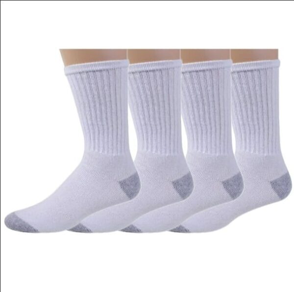 Pack of 6 pairs white socks Gents full length socks | Full Length Comfortable socks for boys, Mens