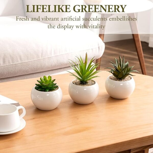 Mini plant Artificial Flowers Decoration | Artificial Plants Ball for Home (1 pc Round shape)