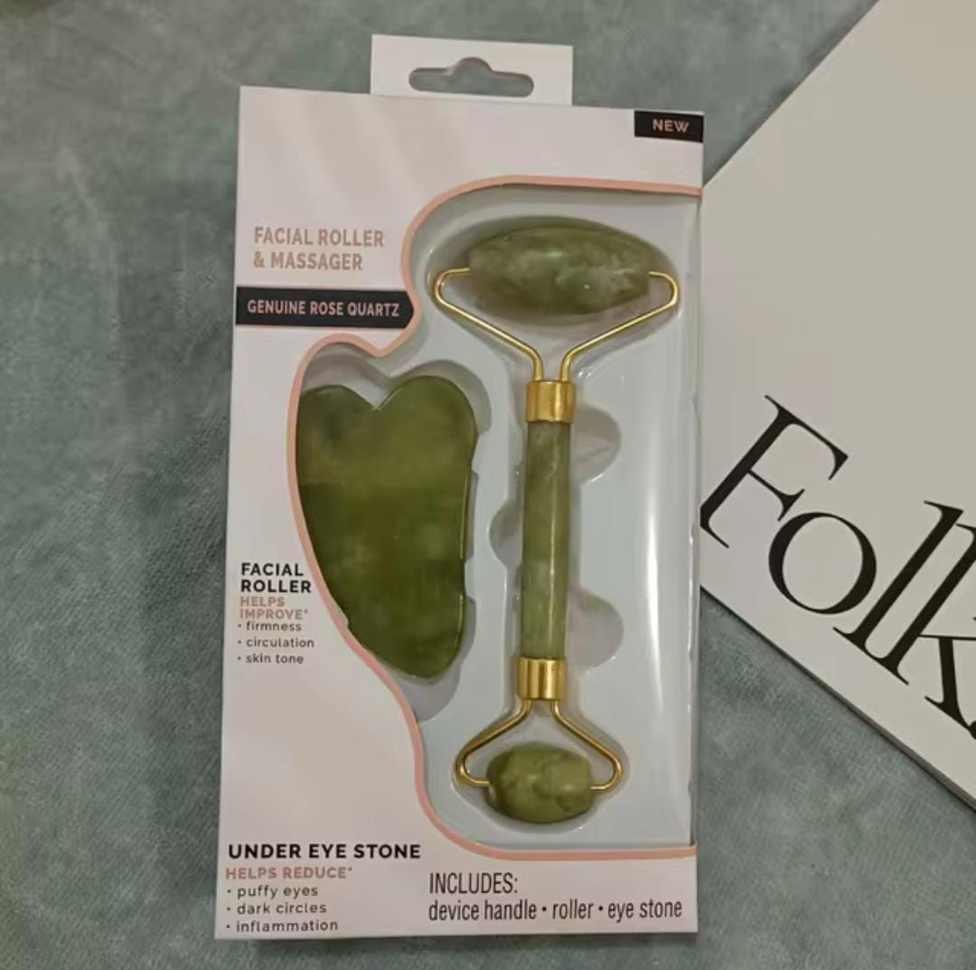 Flawless Jade Roller With Stone (Marble) - Image 2