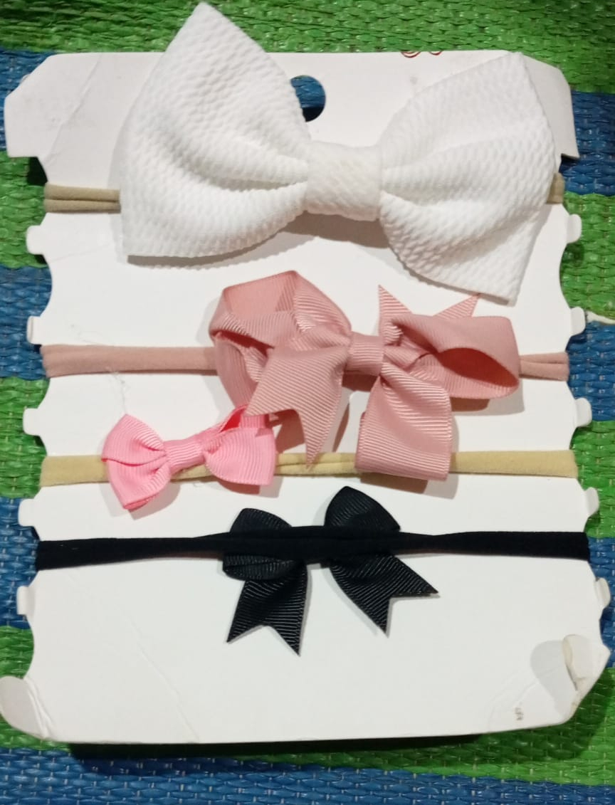 (NW000161) (pack of 5) Hair Bows Headbands / Butterfly Bow Elastic Headband for Baby Girls - Image 4