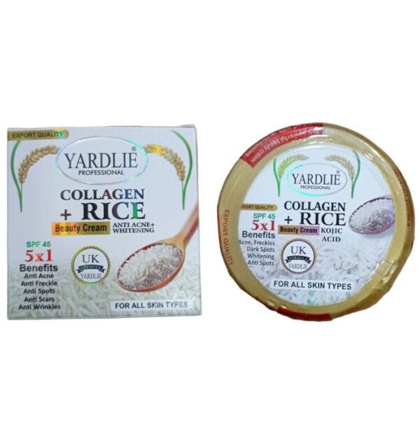 YARDLIE PROFESSIONAL EXPORT QUAL PORT QUALITY SPF 45 COLLAGEN + RICE Beauty Cream KOJIC ACID - Image 2