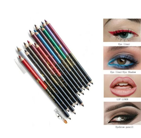 ( Pack of 6  )2 in 1 colors eye pencil multipurpose Eye Pencil (Random color) - Image 4