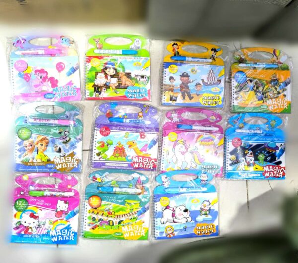 New Magic Water Book Painting Drawing Coloring Board Book Magic Water Pen (random book ) - Image 7