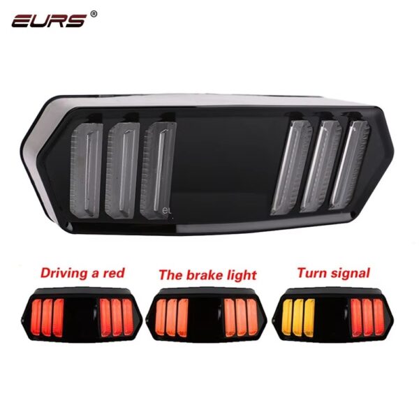 Universal Motorbike Back Light With Indicator DRL Audi Style - Image 3