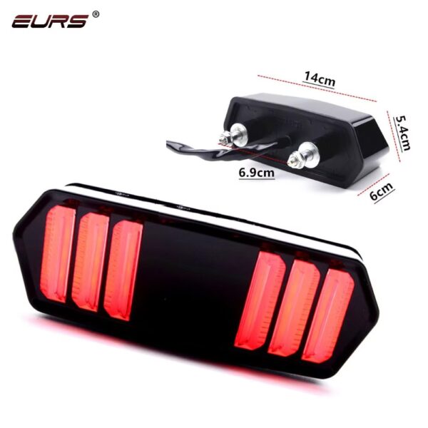 Universal Motorbike Back Light With Indicator DRL Audi Style - Image 6