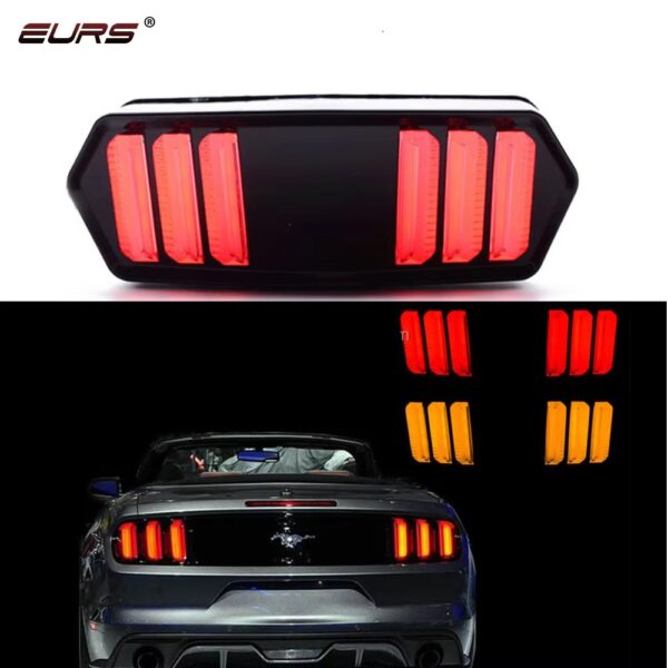 Universal Motorbike Back Light With Indicator DRL Audi Style - Image 4