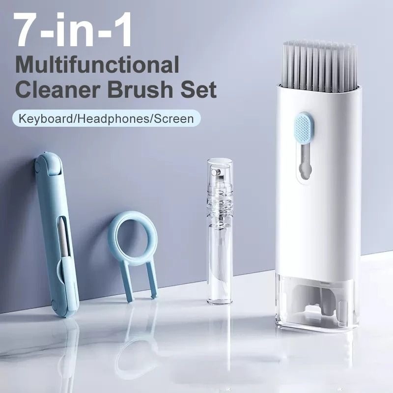 7 In 1 Kit Scalable Keyboard Cleaner Brush  multifunctional cleaning kit  Earphone Cleaning Pen Cleaner  keyboard cleaning kit(random color) - Image 5