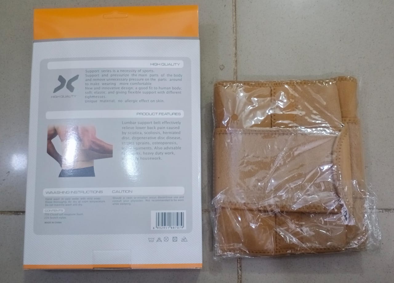 Waist Support Waist Trimmer Weight Loss Slimming Belt | Fitness Belt Back Waist Support Sweat Belt Waist Trainer | Double Support | Free Size Adjustable | Gym Equipment ( Random Color ) - Image 12