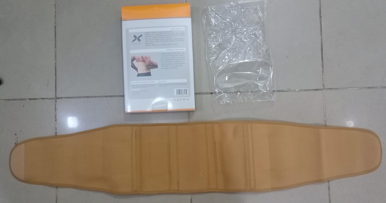 Waist Support Waist Trimmer Weight Loss Slimming Belt | Fitness Belt Back Waist Support Sweat Belt Waist Trainer | Double Support | Free Size Adjustable | Gym Equipment ( Random Color ) - Image 10