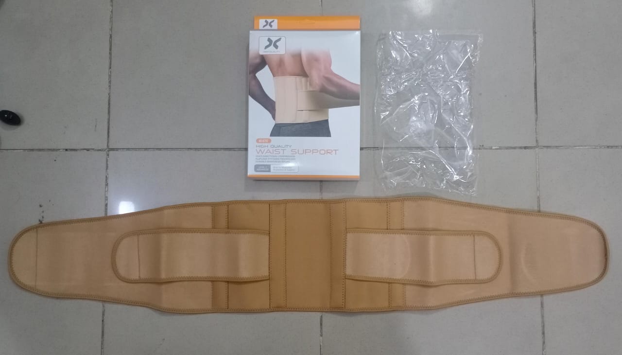 Waist Support Waist Trimmer Weight Loss Slimming Belt | Fitness Belt Back Waist Support Sweat Belt Waist Trainer | Double Support | Free Size Adjustable | Gym Equipment ( Random Color ) - Image 11