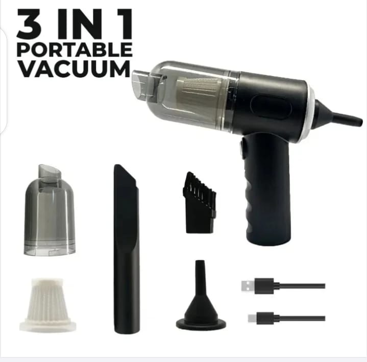 3 in 1 AS- 228 Mini USB Rechargeable Vacuum Cleaner, Vacuum For Car – Vacuum For Home – Duster - Image 3