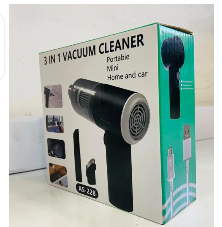 3 in 1 AS- 228 Mini USB Rechargeable Vacuum Cleaner, Vacuum For Car – Vacuum For Home – Duster - Image 2