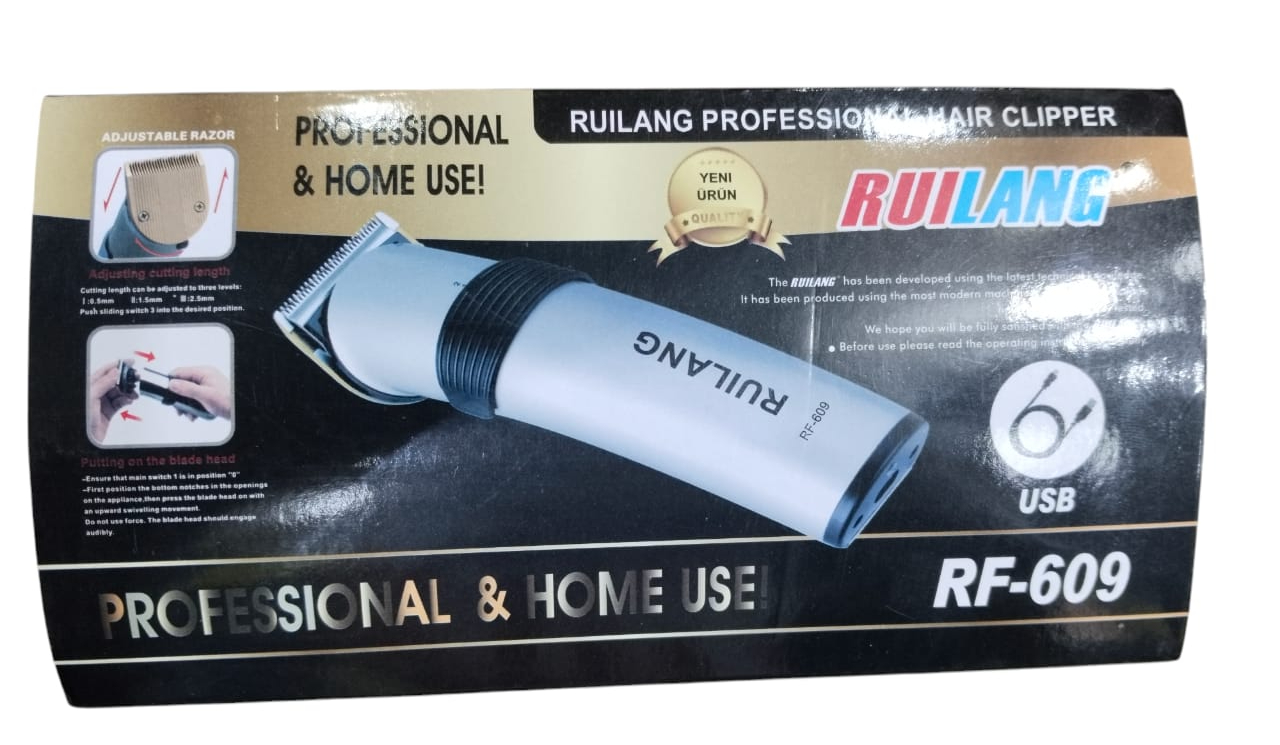 Ruiling RF-609 Professional Hair Cliper Hairdressing Trimmer Rechargeable Cutting Machine Beard Styling - Image 2