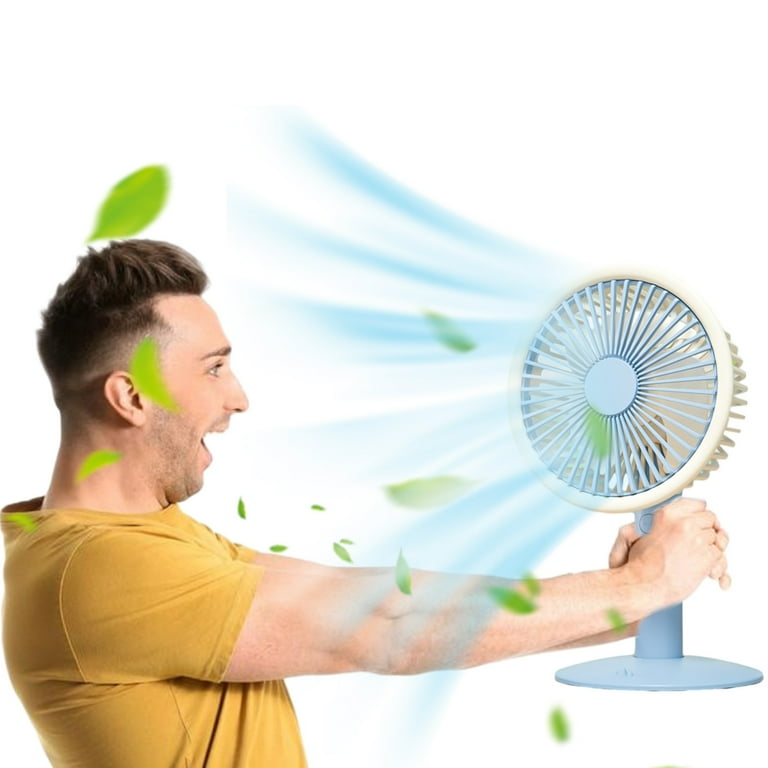 Portable Automatic Wireless USB Fan | Fan with 5 Speed Super Strong Wind for Home office Bedroom Kitchen Outdoor Camping | Best Quality Table Fan | Desktop Small Fan (Random Color) - Image 6