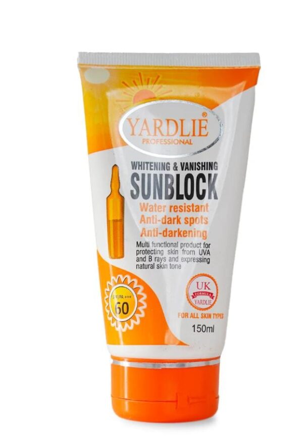 YARDLIE Professional - SPF - 60 WHITENING & VANISHING SUNBLOCK 150ml - Image 2