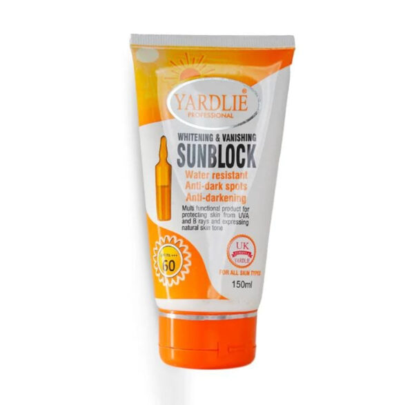 YARDLIE Professional - SPF - 60 WHITENING & VANISHING SUNBLOCK 150ml - Image 5
