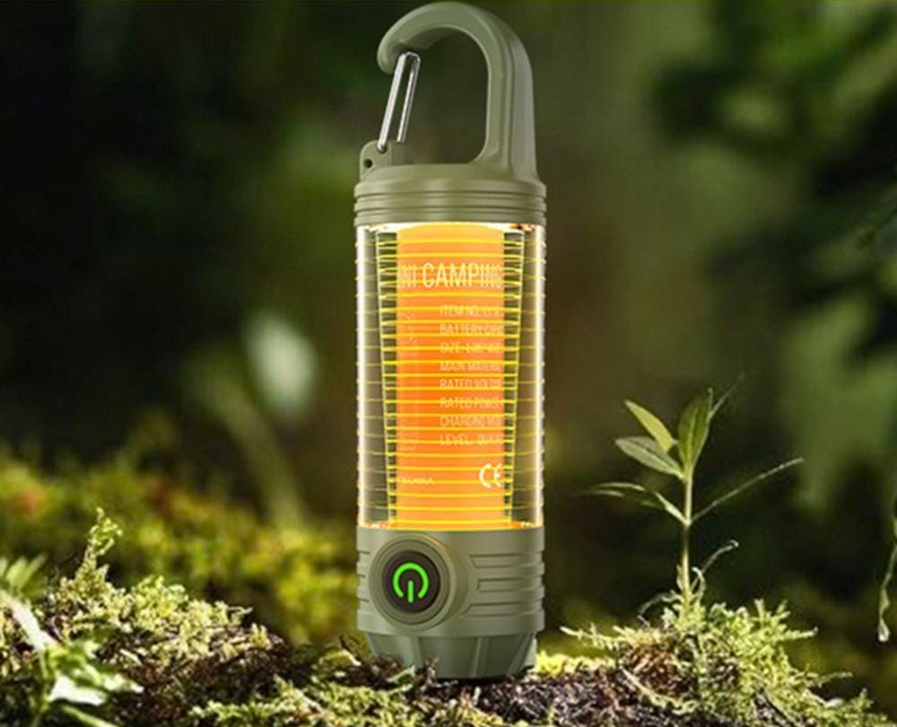 Rechargeable LED Mini Camping Flashlight, Portable Outdoor Light with Hook, White Warm Light and Red Light, - Image 8