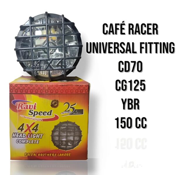 Cafe racer headlight for 70cc and 125cc bikes Simple to set up Headlight for bikes - Image 3