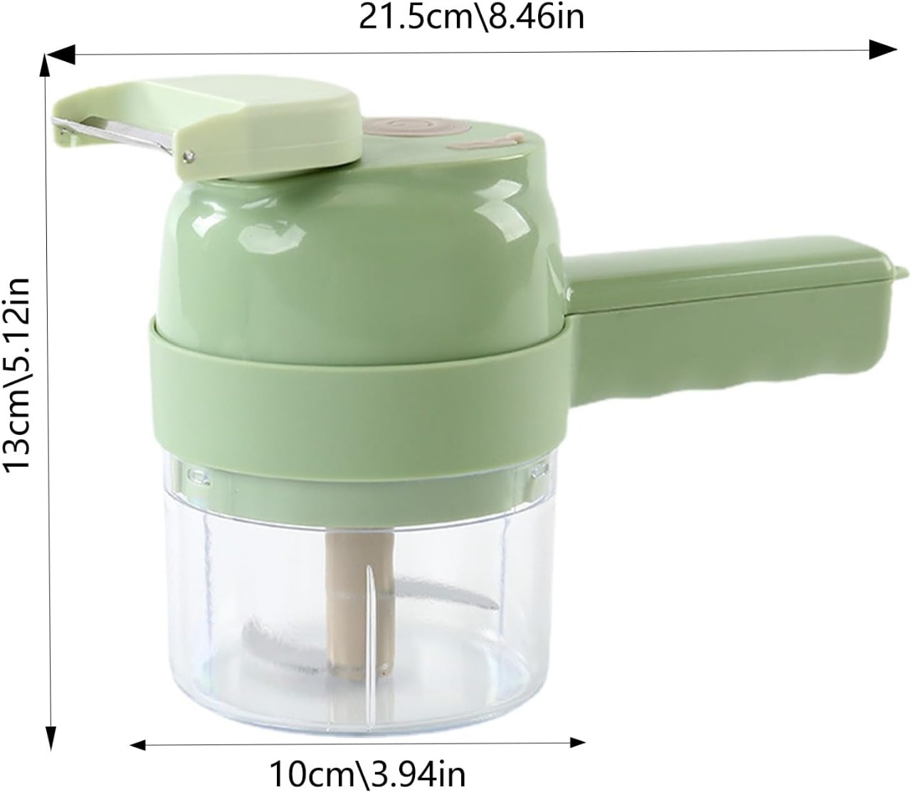 5 in 1 Handheld Hammer Electric Vegetable Cutter Set Mini Wireless Food Choppers Garlic Vegetable Chopper Slicer machine ( Random Color ) - Image 4