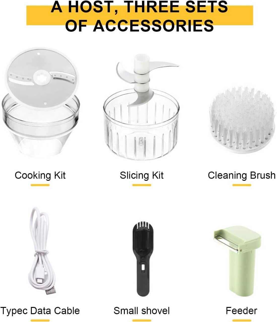 5 in 1 Handheld Hammer Electric Vegetable Cutter Set Mini Wireless Food Choppers Garlic Vegetable Chopper Slicer machine ( Random Color ) - Image 6