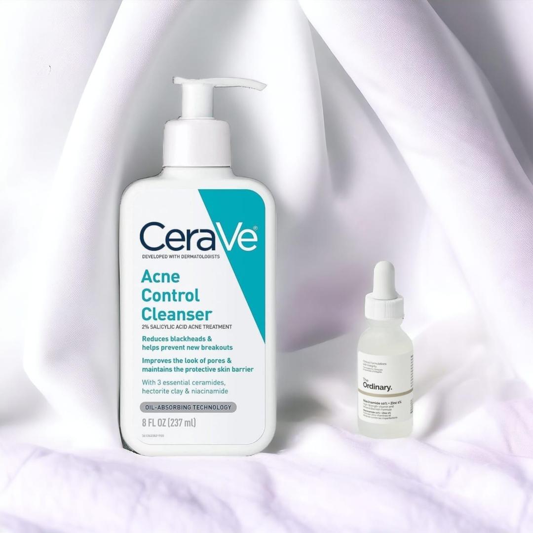 Pack of 2 CeraVe Acne Control Cleanser 237ml + Niacinamide Serum 30ml Deal | Perfect Deal CeraVe Acne Control Cleanser & Niacinamide Serum - Image 3