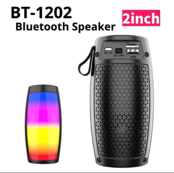 1202 Wireless Bluetooth Speakers Home Outdoor Portable Small Speaker Subwoofer Car Audio Bass MP3 Player Sound System LED Lights - Image 3