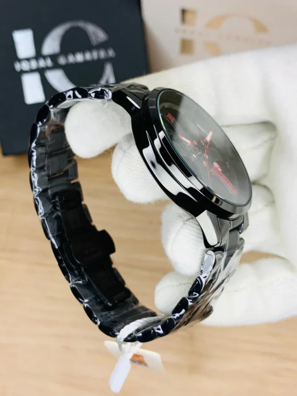 MA1 Black Car Sport Rim Hub Wheel Wristwatch for Mens (random dial color and random strap color) - Image 8