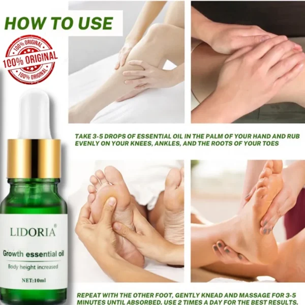 LIDORIA GROWTH ESSENTIAL OIL Height Enhancer | Growth Essential Oil by Lidoria - 10ml - Image 7