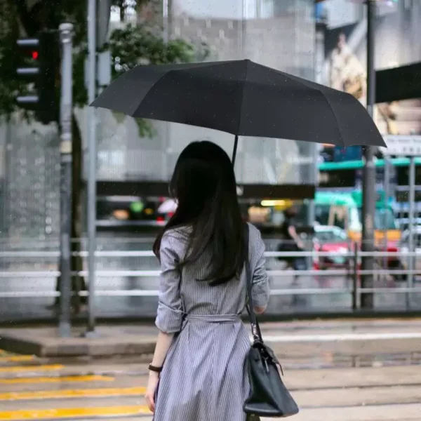 Portable Folding Umbrella for Men and Women - Random colors - Image 5
