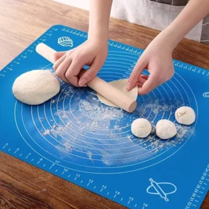 Silicone Baking Mat With Measurements Heat Resistant Cookie Sheet Oven Liner | Non Stick Flour Rolling Mat | Baking Mat Kneading Dough Pad - 40*50cm (Random Color)