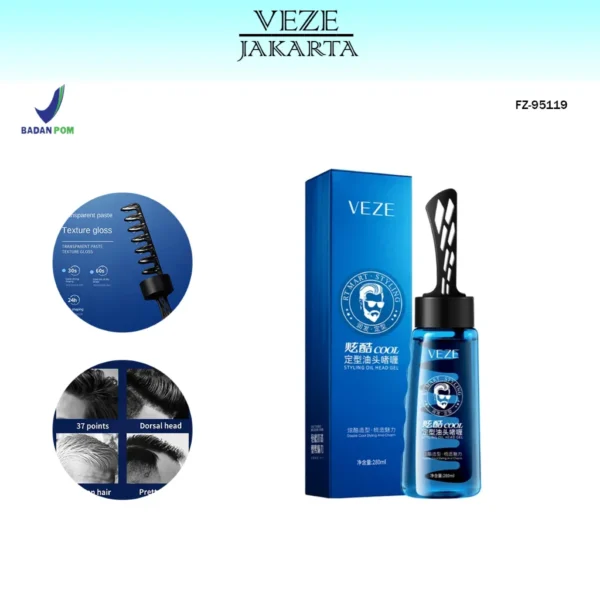 veze Styling Head Oil Gel with comb ( 280ML) - Image 5