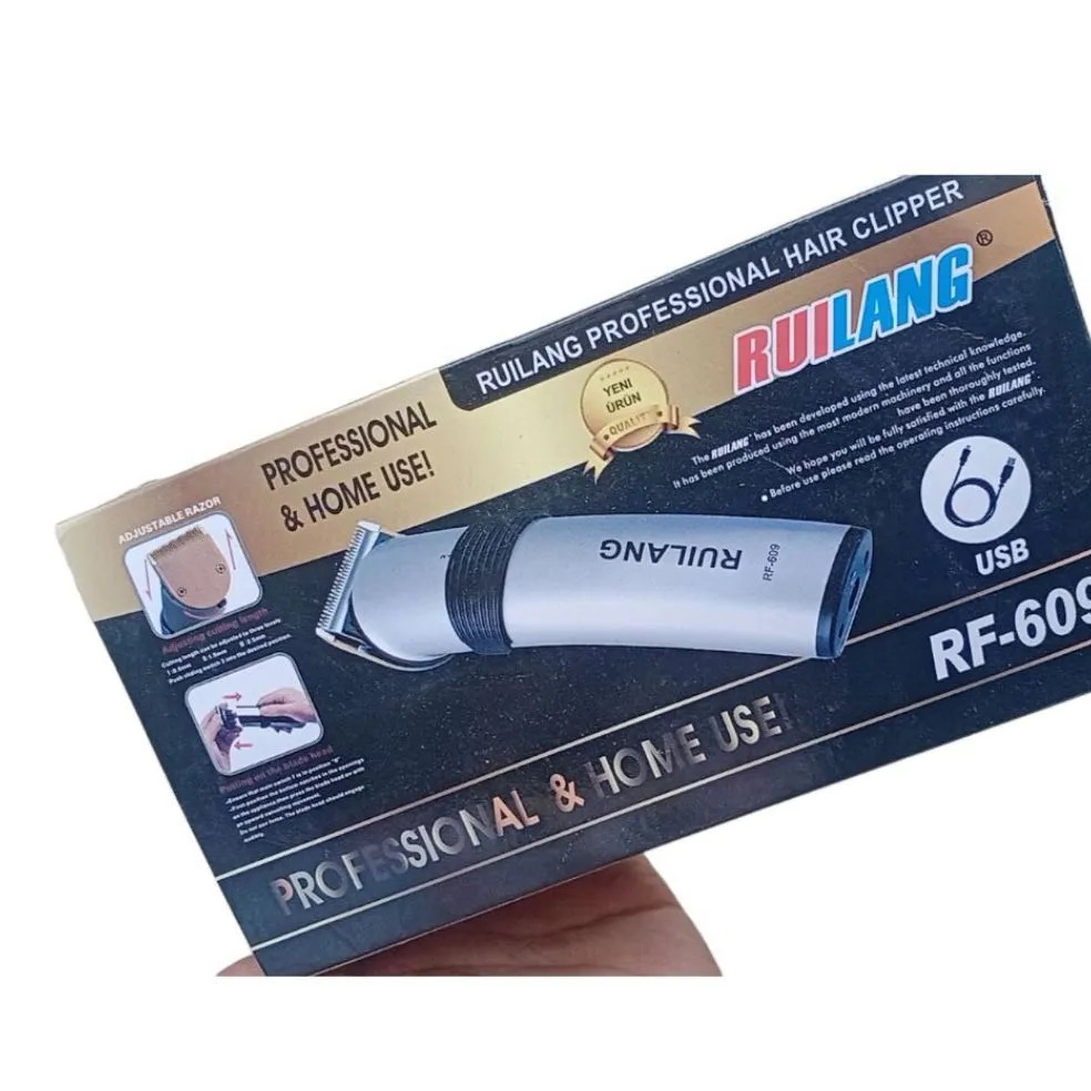Ruiling RF-609 Professional Hair Cliper Hairdressing Trimmer Rechargeable Cutting Machine Beard Styling - Image 5