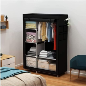2 door Foldable Canvas Storage Wardrobe Almari Model 88105