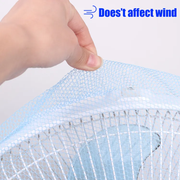 Pedestal fan cover net for kids safety | Mesh Fan Cover Thin Mesh Fan Guard Fan Mesh Covers for Kids Children Finger Safety (Blue) - Image 6