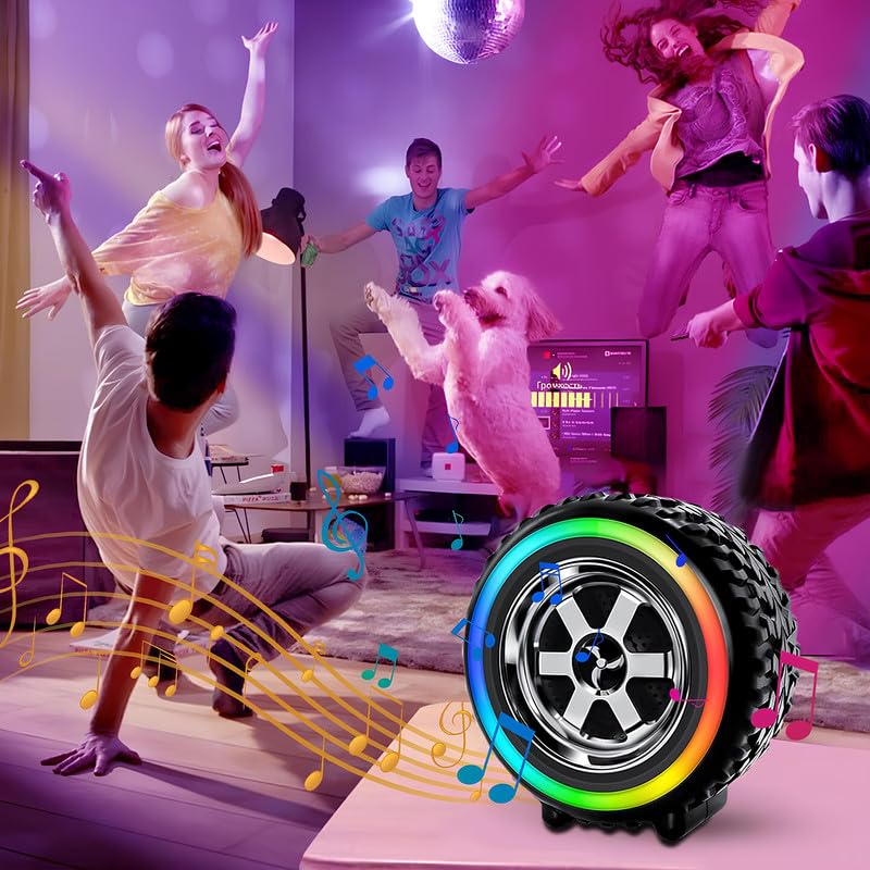 Wheel Shape Bluetooth Speaker | Wireless, Portable, AudioMusic, USB Rechargeable, for Outdoor Events (Random Color) - Image 3