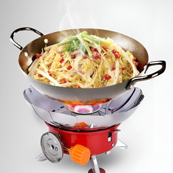 Outdoor Round Windproof camping stove | Mini Gas Stove For Camping And Cooking - Image 4