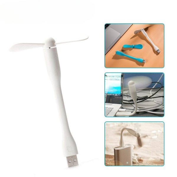 USB Fan Portable Adapter I LED USB Light Lamp Enhanced Version for Laptop Notebook Computer PC Power Bank  (random color)