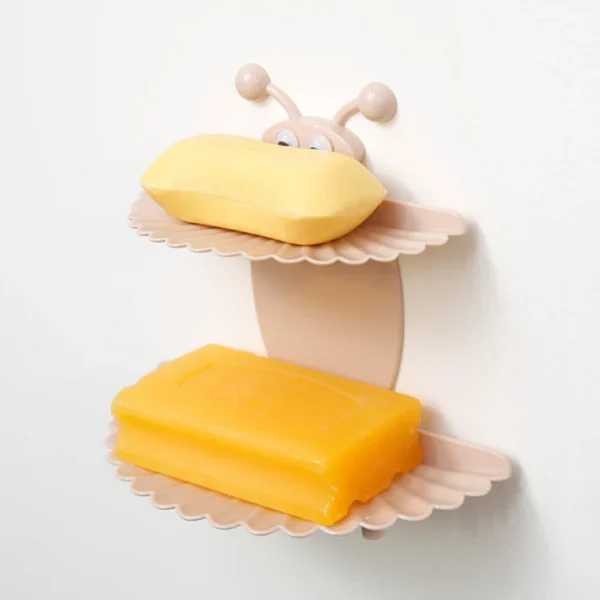Self Adhesive Double-layer Soap Holder (Random color) - Image 4